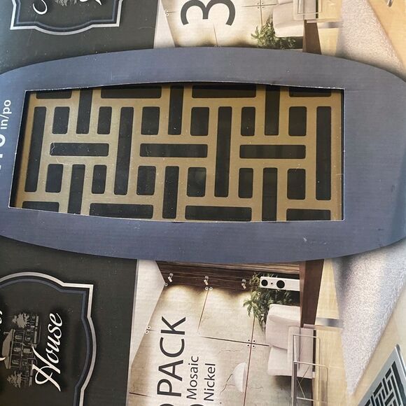 Brushed Nickel Decorator Floor Register Covers 3 Pack Y - Picture 4 of 6